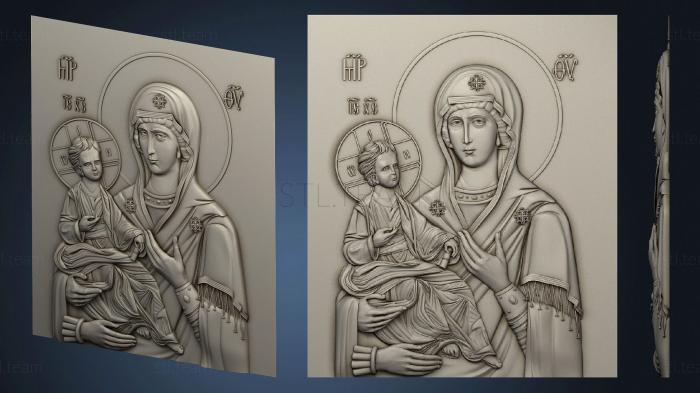 3D модель Икона Пресвятой Богородицы, именуемая Троеручица (STL)