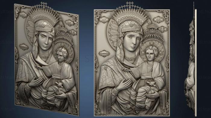 3D model Icon of the Mother of God, Smolensk Icon of the Mother of God (Odigitria) (STL)