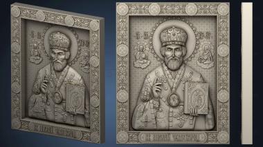 3D model St. Nicholas the Wonderworker icon (STL)