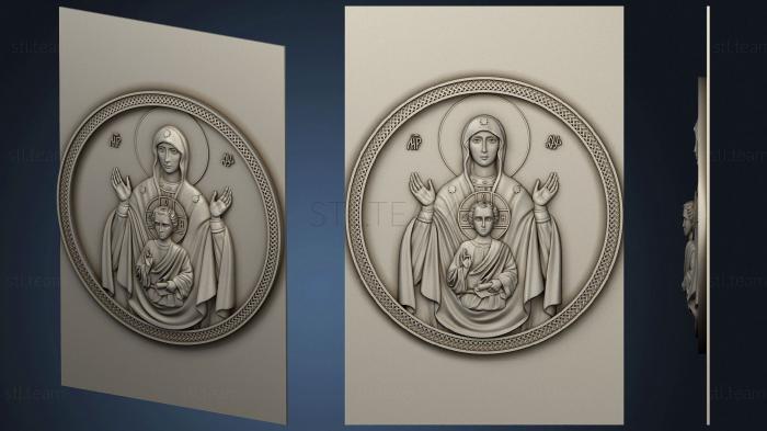 3D model Icon of the Virgin of the Sign (STL)