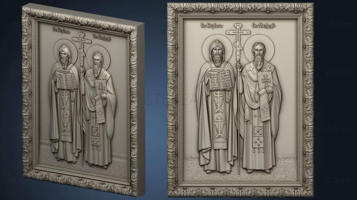 3D model Icon of Saints Cyril and Methodius (STL)