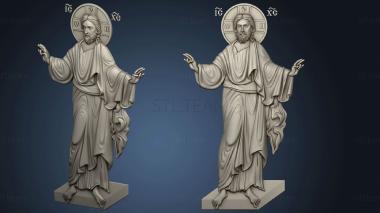 3D модель Иконописный барельеф Иисуса (STL)
