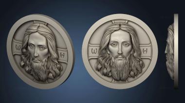 3D модель Лик Иисуса в круге икона (STL)