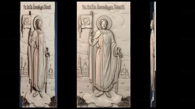 3D модель Икона Александр Невский (STL)