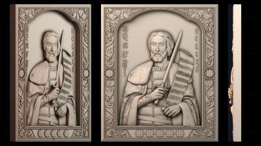 3D модель Икона Александр Невский (STL)