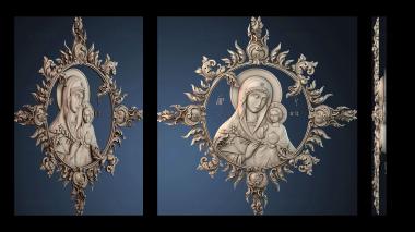 3D модель Икона Пресвятой Богородицы Неувядаемый Цвет (STL)