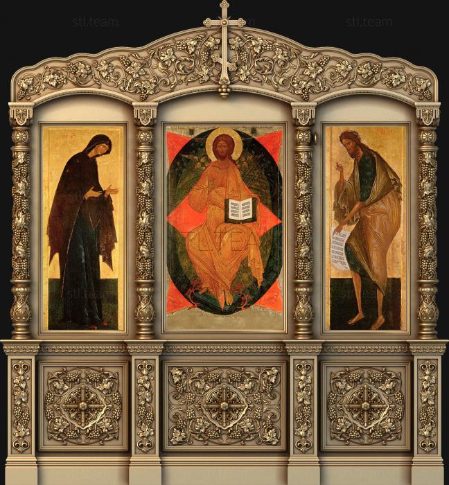 Иконостасы 3d stl модель малого православного иконостаса