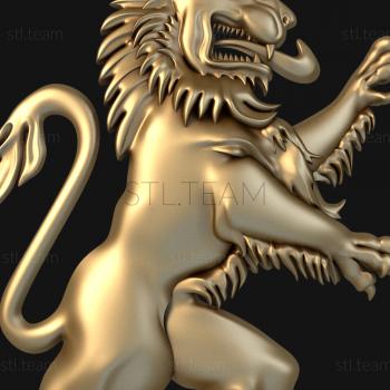 3D model Armorial lion (STL)