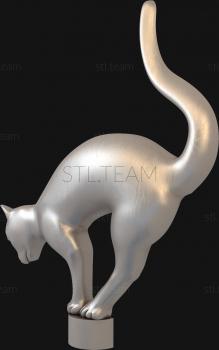 3D model Cat on a rock (STL)