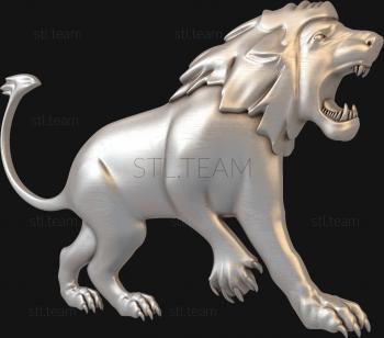 3D модель 3d stl модель лев, артJV_0022 (STL)