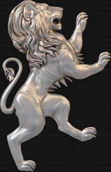 3D model Attacking lion (STL)