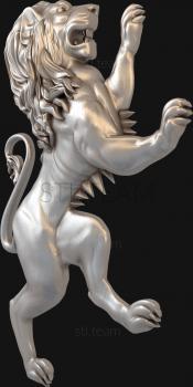 3D model Attacking lion (STL)