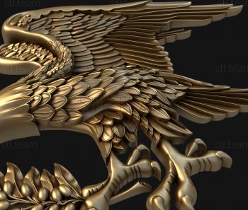 3D model Eagle with olive branch (STL)