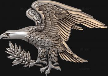 3D model Eagle with olive branch (STL)