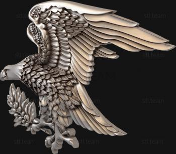 3D model Eagle with olive branch (STL)