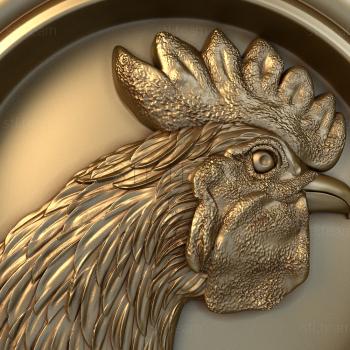 3D model Rooster's head (STL)