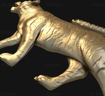 3D модель Рычащий тигр (STL)