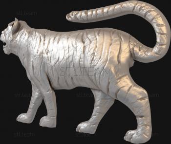 3D model The snarling tiger (STL)
