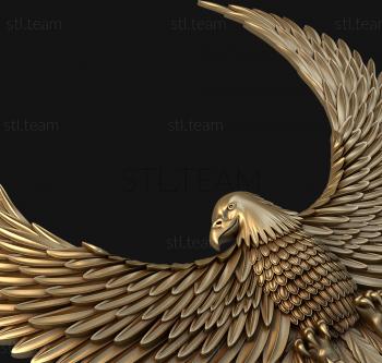 3D model Eagle with raised wings (STL)