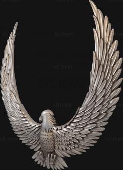 3D model Eagle with raised wings (STL)