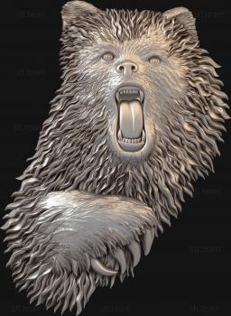 3D model A snarling bear (STL)
