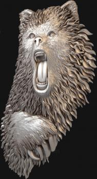 3D model A snarling bear (STL)