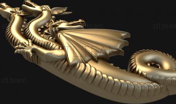 3D модель Трехголовый дракон (STL)