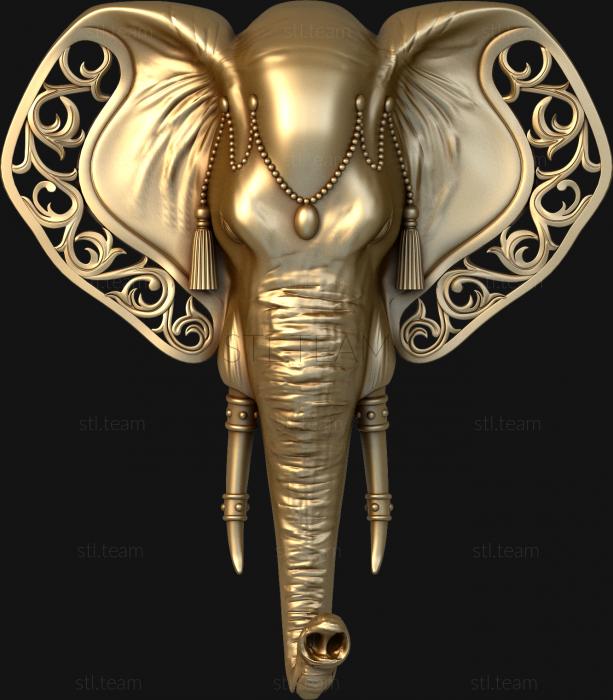 3D model Elephant's head (STL)