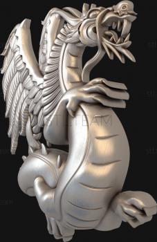 3D модель Сидящий дракон (STL)