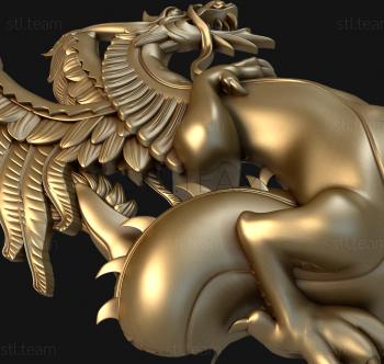 3D модель Сидящий дракон (STL)