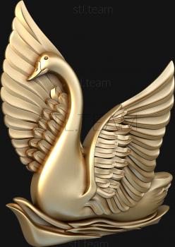 3D модель Лебедь на волнах (STL)