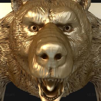 3D модель Нападающий медведь (STL)