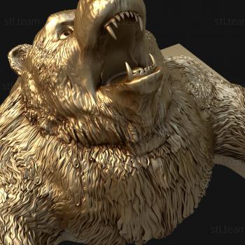3D model Attacking bear (STL)