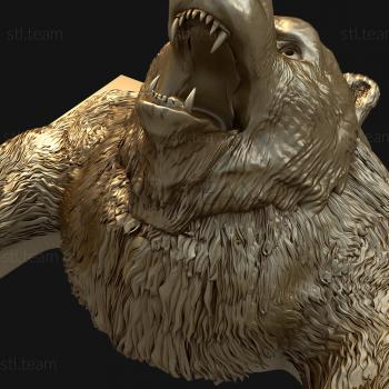 3D model Attacking bear (STL)