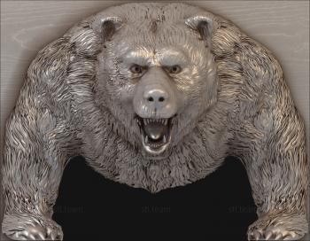 3D model Attacking bear (STL)