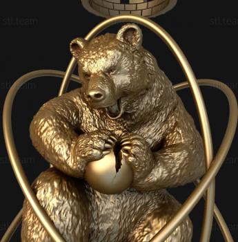 3D model Bear with a crown (STL)