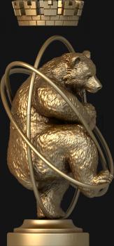 3D model Bear with a crown (STL)