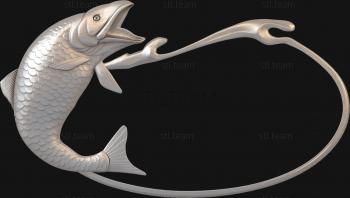 3D model Fish on a fishing rod (STL)