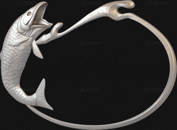 3D model Fish on a fishing rod (STL)