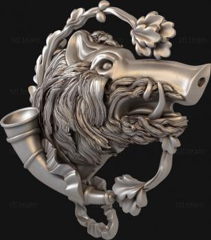 3D model Wild boar's head (STL)