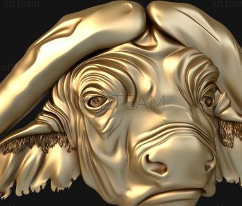 3D model Buffalo head (STL)