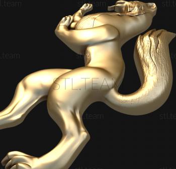 3D model Fox on its hind legs (STL)