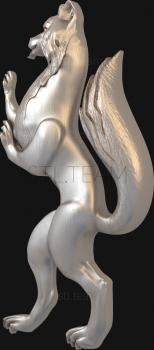 3D модель Лис на задних лапах (STL)