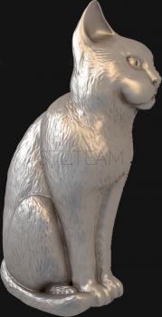 3D модель Сидящий кот (STL)
