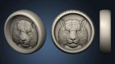 3D model Tiger in the wheel option 2 (STL)