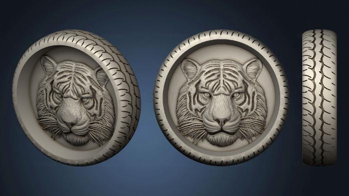 3D модель Тигр в колесе (STL)