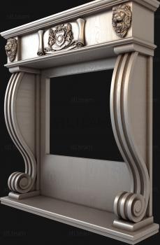 3D model Fireplace portal, 3d stl model for cnc, classic (STL)