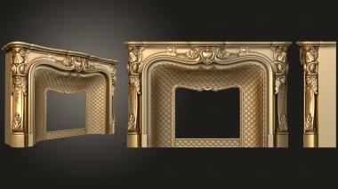 3D model Fireplace Louis 14th style (STL)