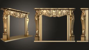 3D model Fireplace with acanthus leaves (STL)