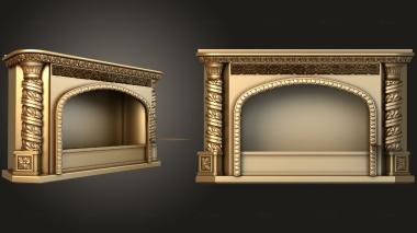 3D model Fireplace with deep fireplace (STL)